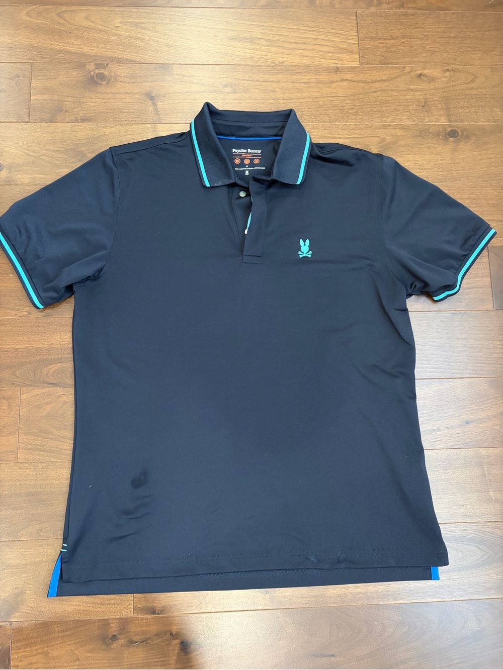 Psycho Bunny Navy Polo with Teal Accent